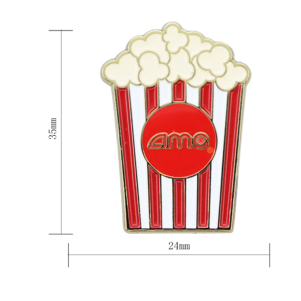 可爱爆米花徽章