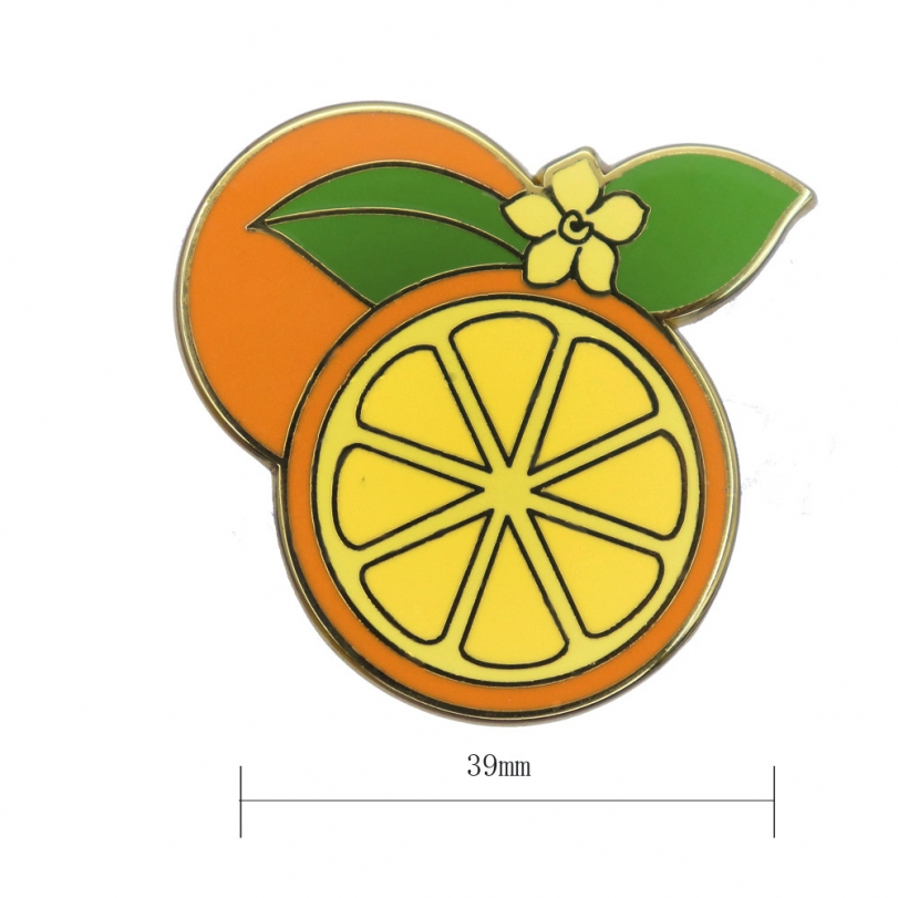 水果橙子徽章